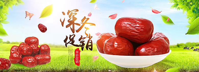 餐饮美食水果素菜简约大气海报