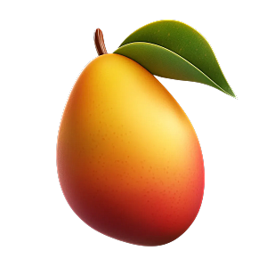 芒果3D水果图标元素