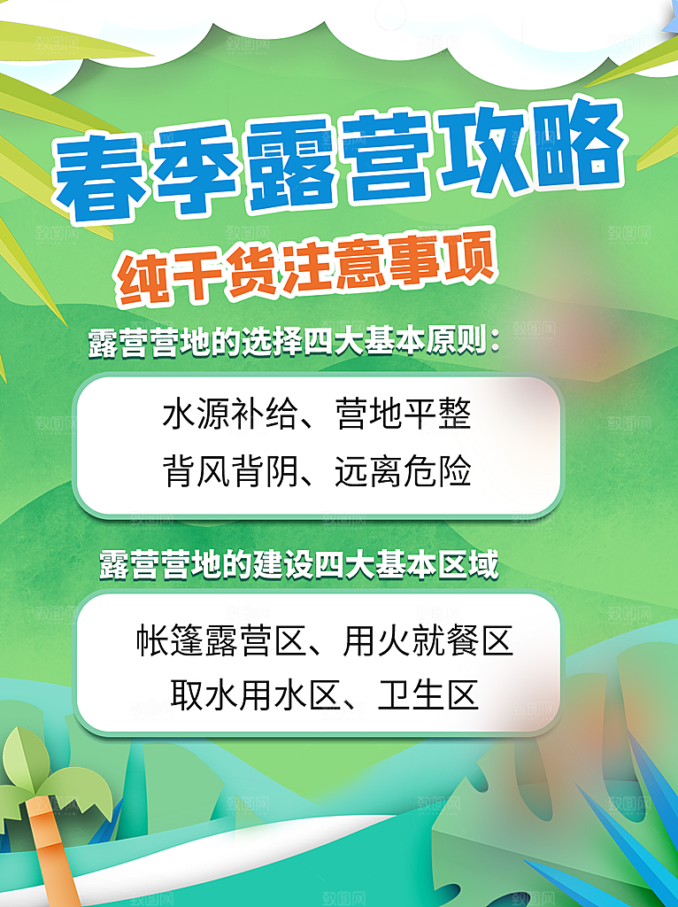 高端踏青露营活动宣传海报