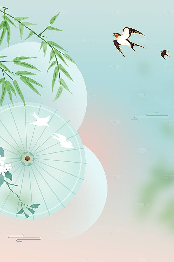 春季简约大气唯美清新背景