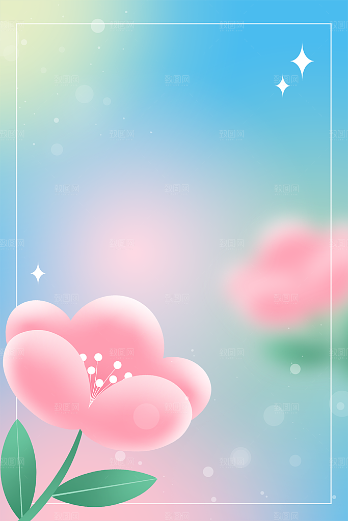春季简约大气唯美清新背景