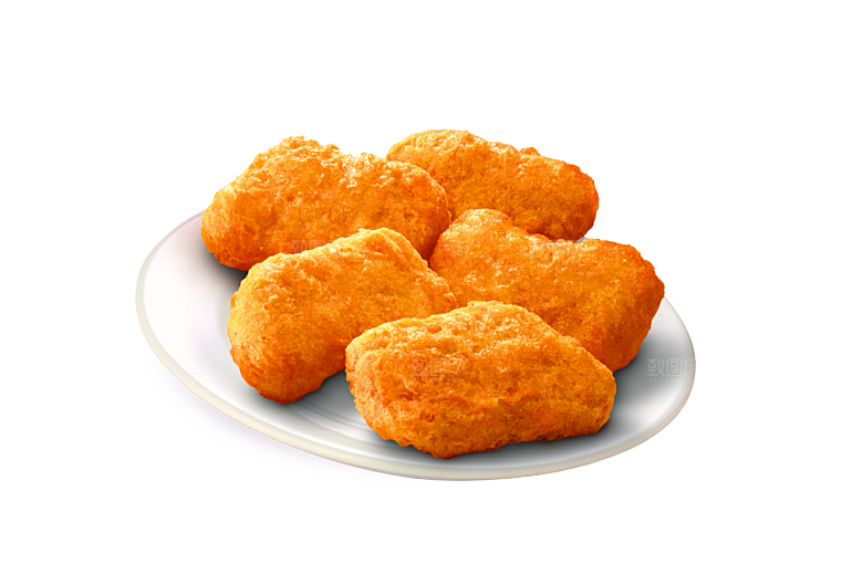 餐饮餐品玉米沙拉鸡块鸡翅汉堡果汁咖喱饭