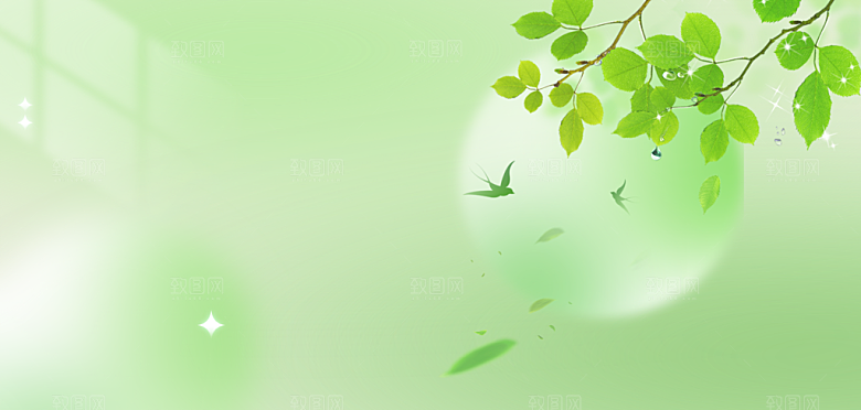 春季唯美清新简约大气背景