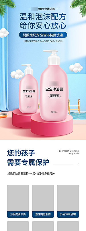 电商洗护美容用品详情页