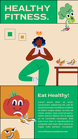 健身健康宣传插画