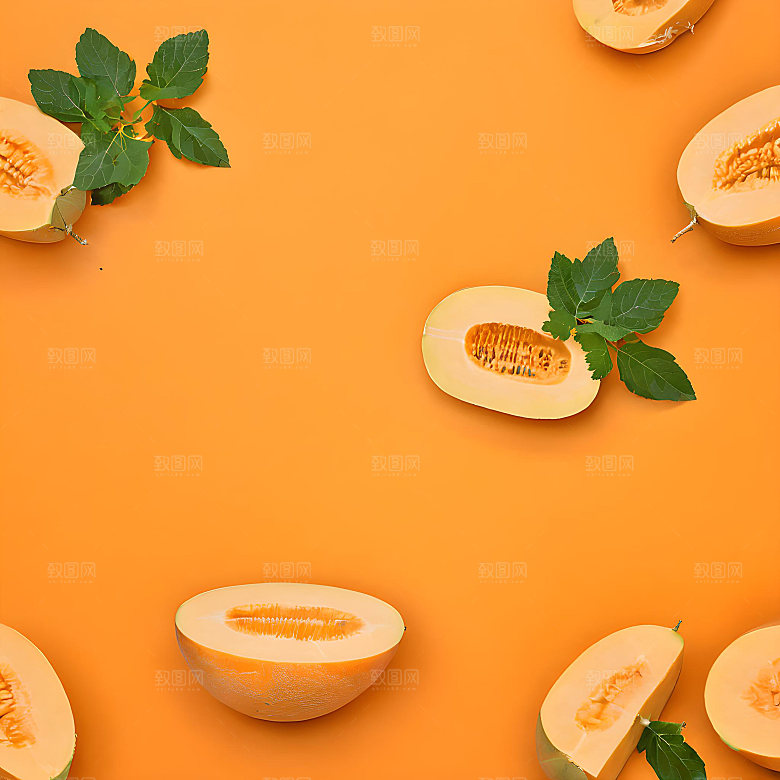 水果哈密瓜高清图片素材