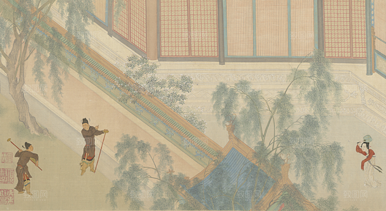古风免抠元素古代人物画像