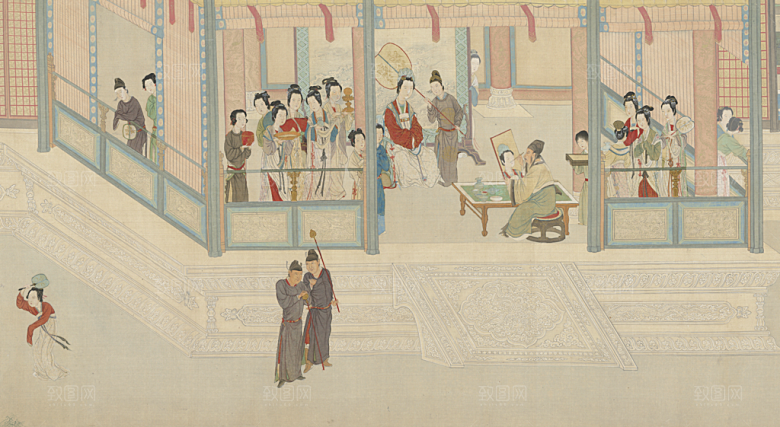 古风免抠元素古代人物画像