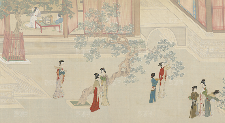 古风免抠元素古代人物画像