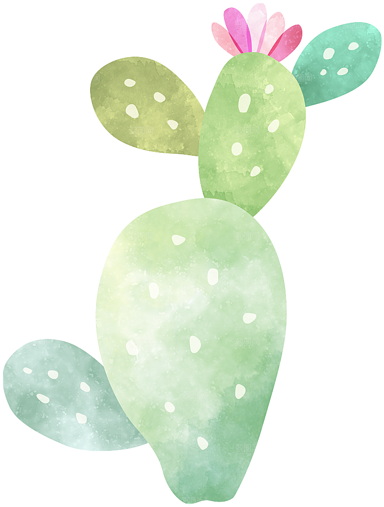 手绘冰淇淋水果植物鸟元素