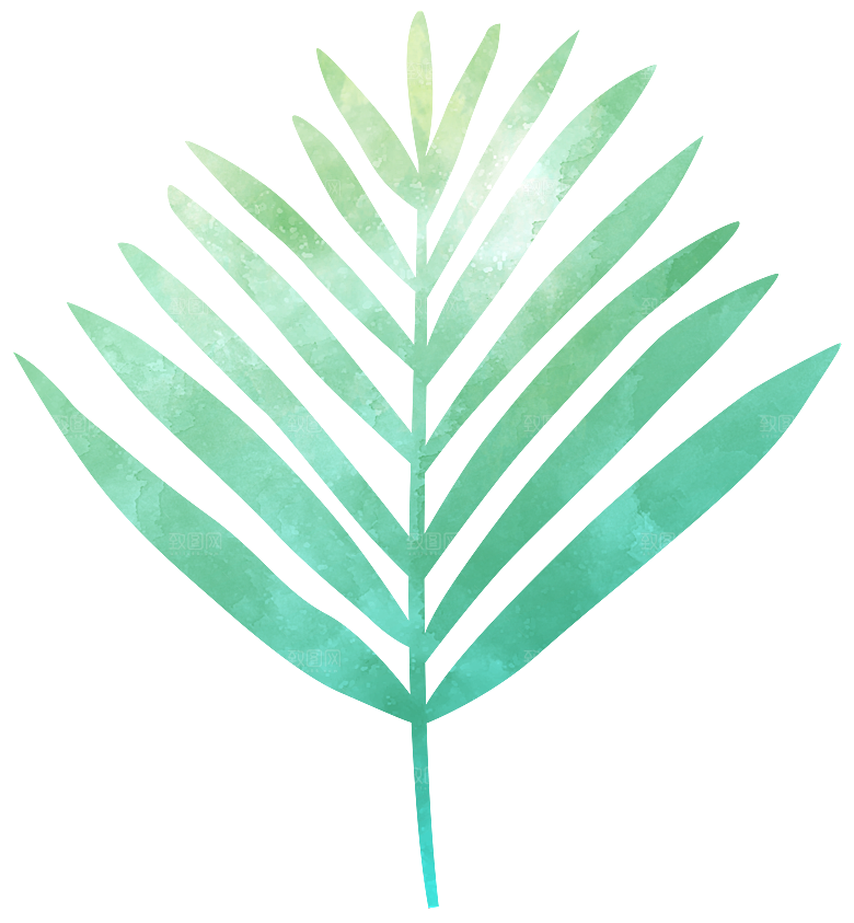 手绘冰淇淋水果植物鸟元素