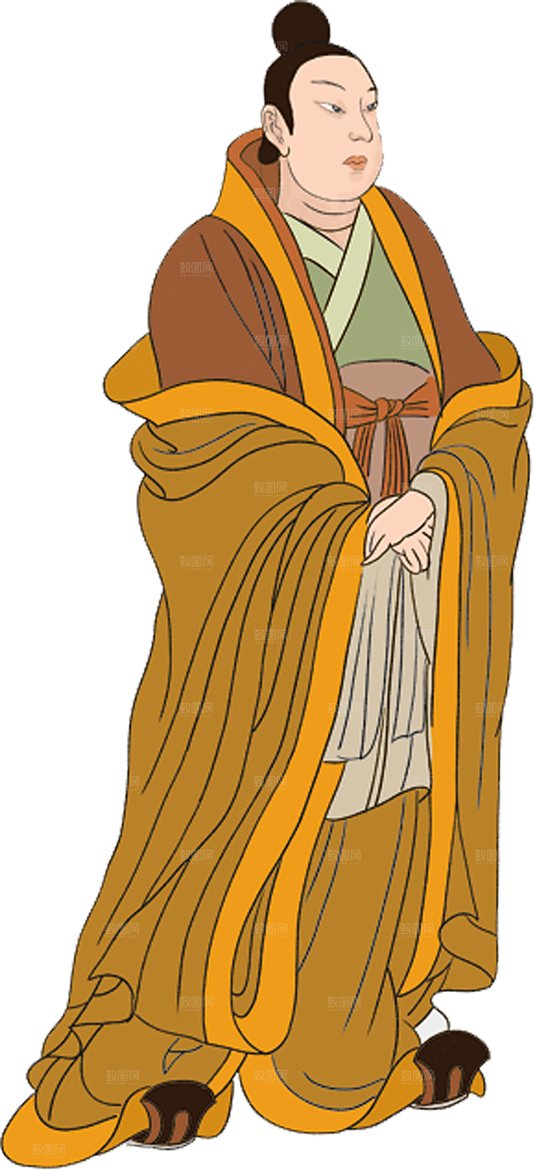 古风免抠元素古代人物画像PNG
