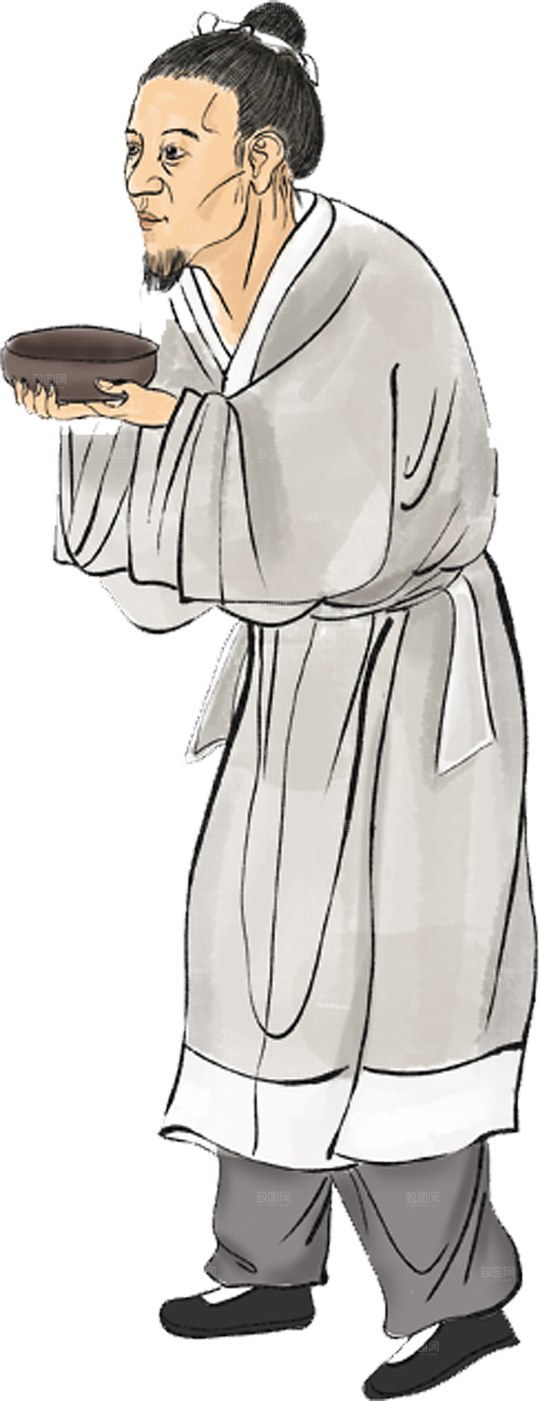 古风免抠元素古代人物画像PNG