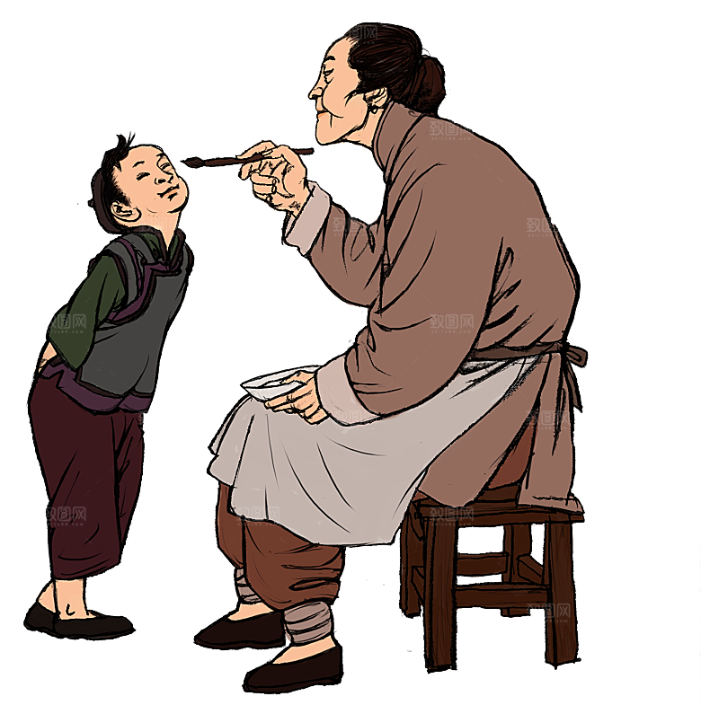 古风免抠元素古代人物画像PNG