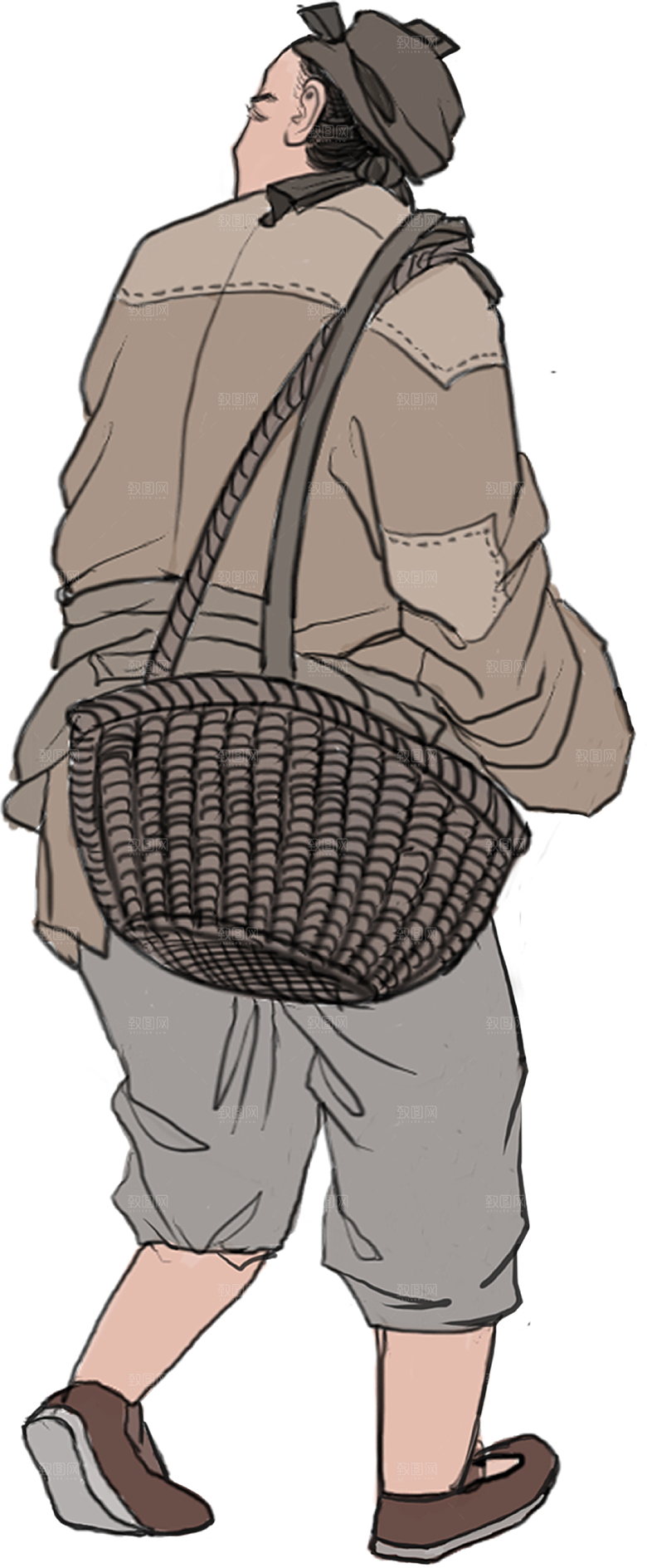 古风免抠元素古代人物画像PNG