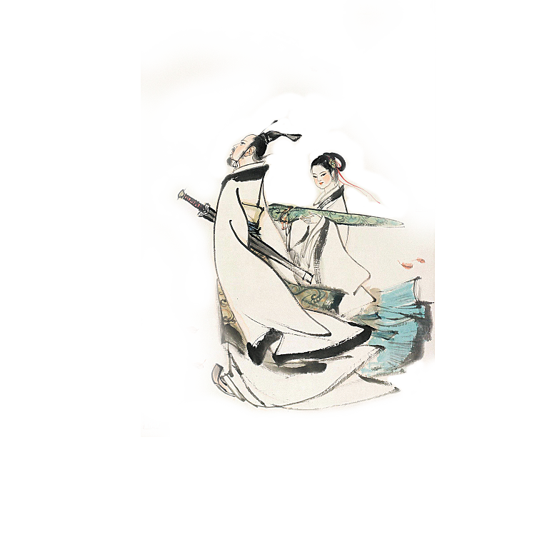 古风免抠元素古代人物画像PNG
