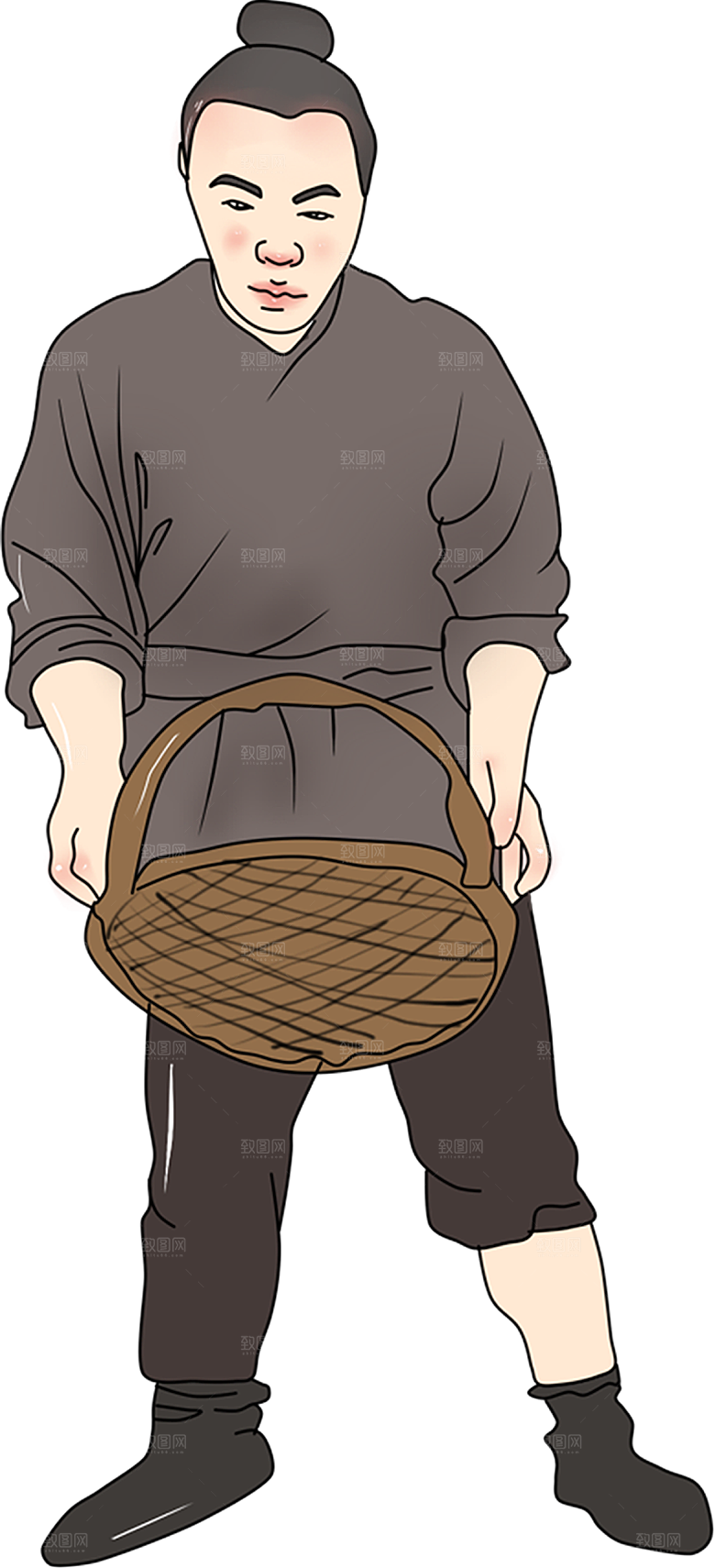 古风免抠元素古代人物画像PNG