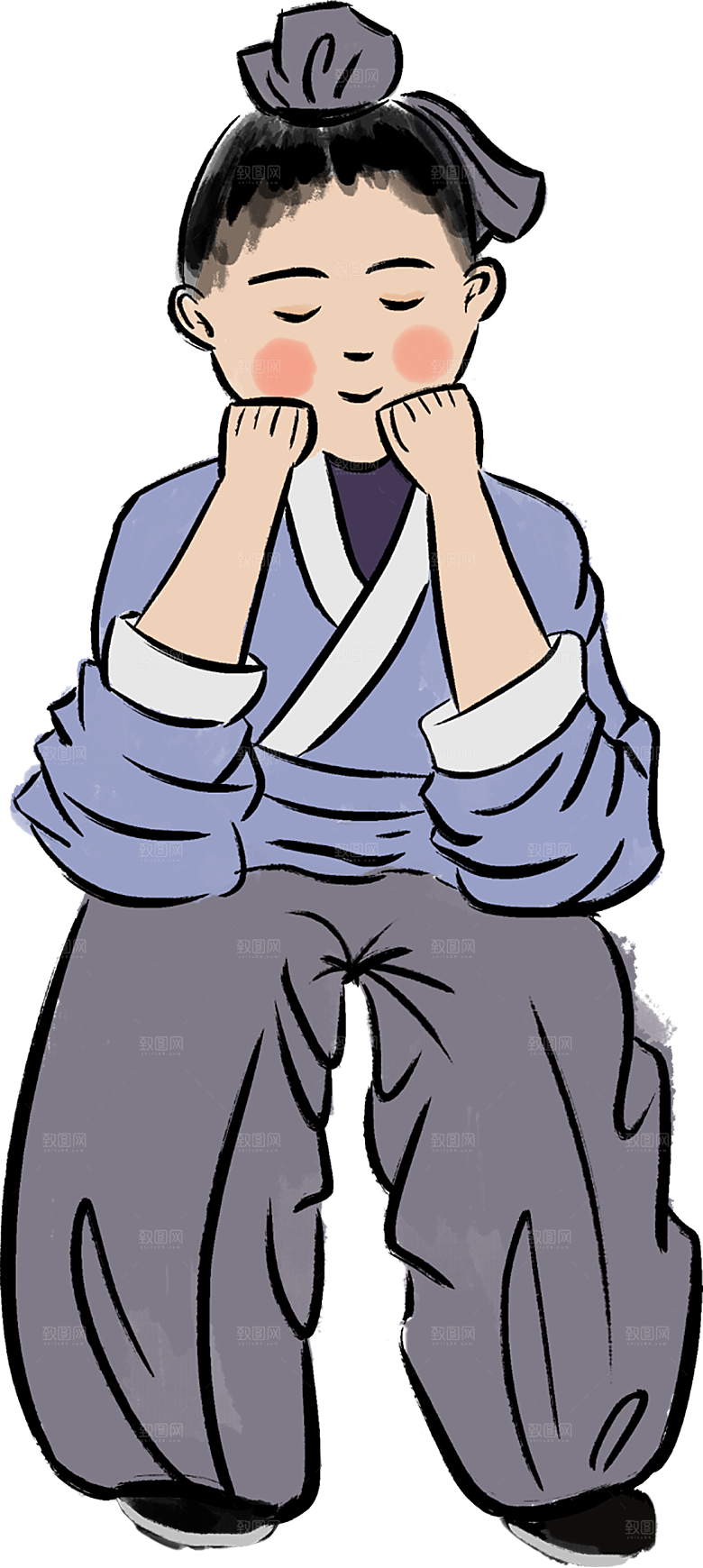 古风免抠元素古代人物画像PNG