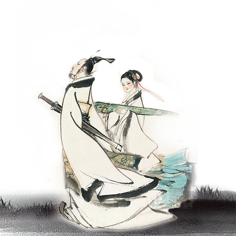 古风免抠元素古代人物画像PNG