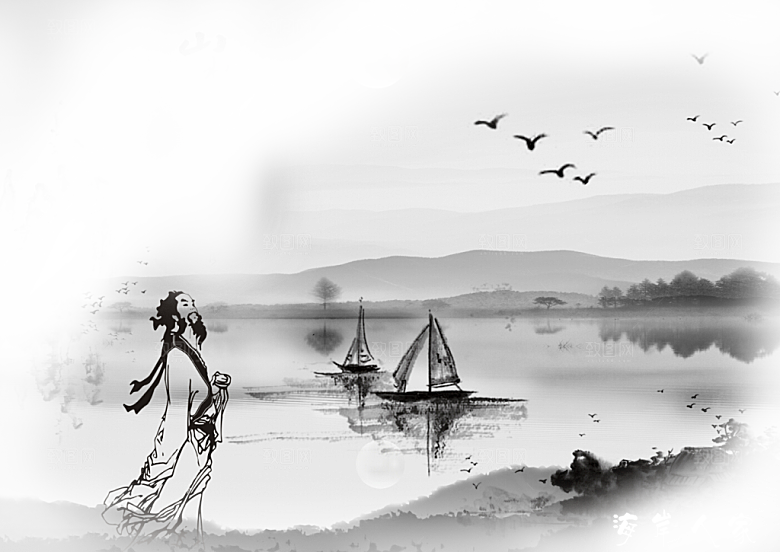 古风免抠元素古代人物画像PNG