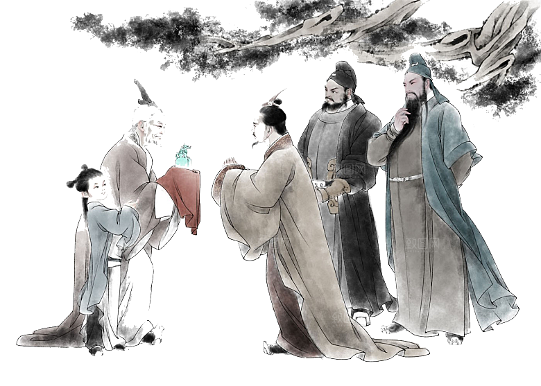 古风免抠元素古代人物画像PNG