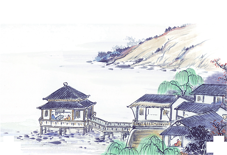 免抠植物古风花草插画元素