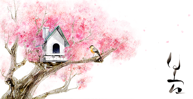 免抠植物古风花草插画元素