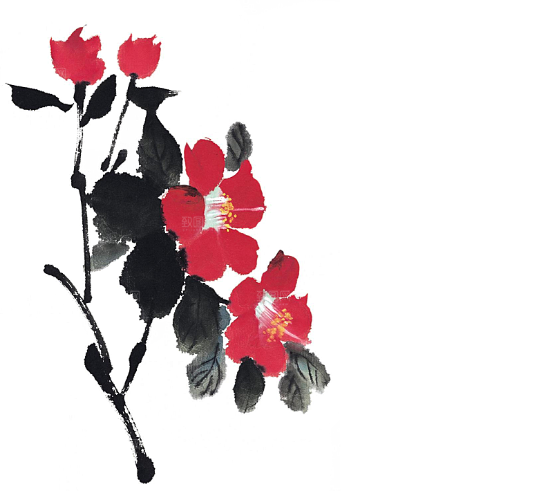 免抠植物古风花草插画元素