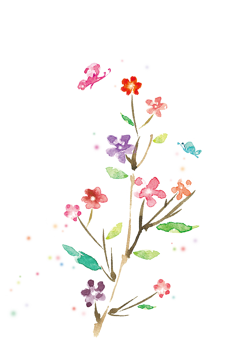 免抠植物古风花草插画元素