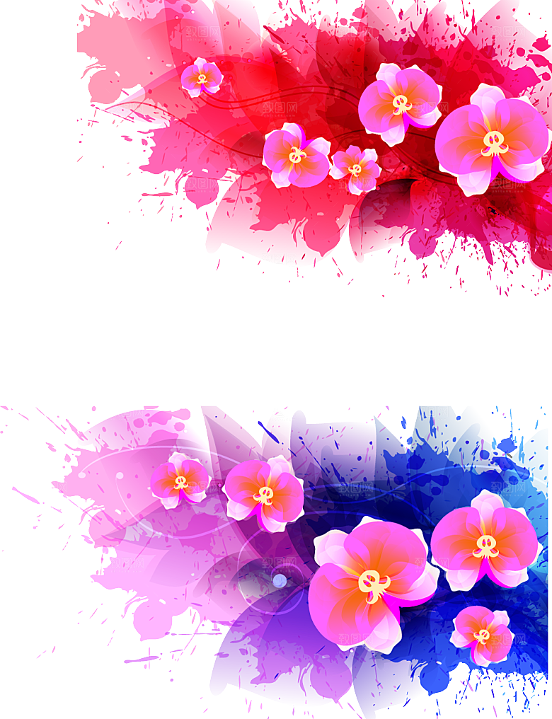 免抠植物古风花草插画元素