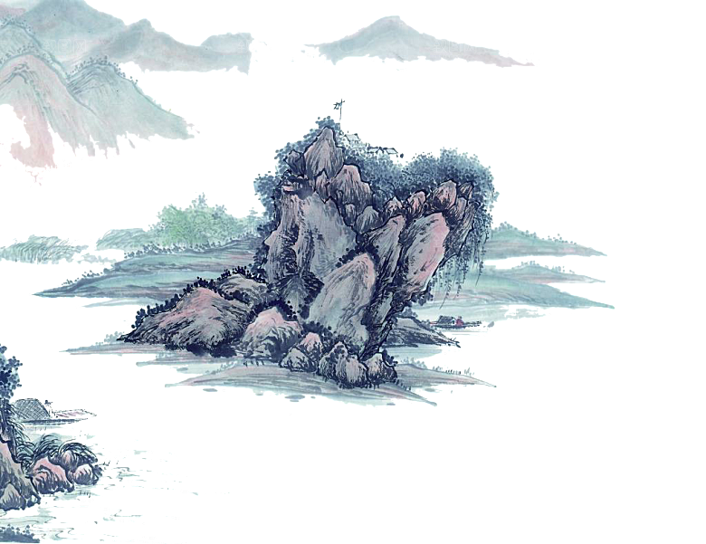 免抠植物古风花草插画元素