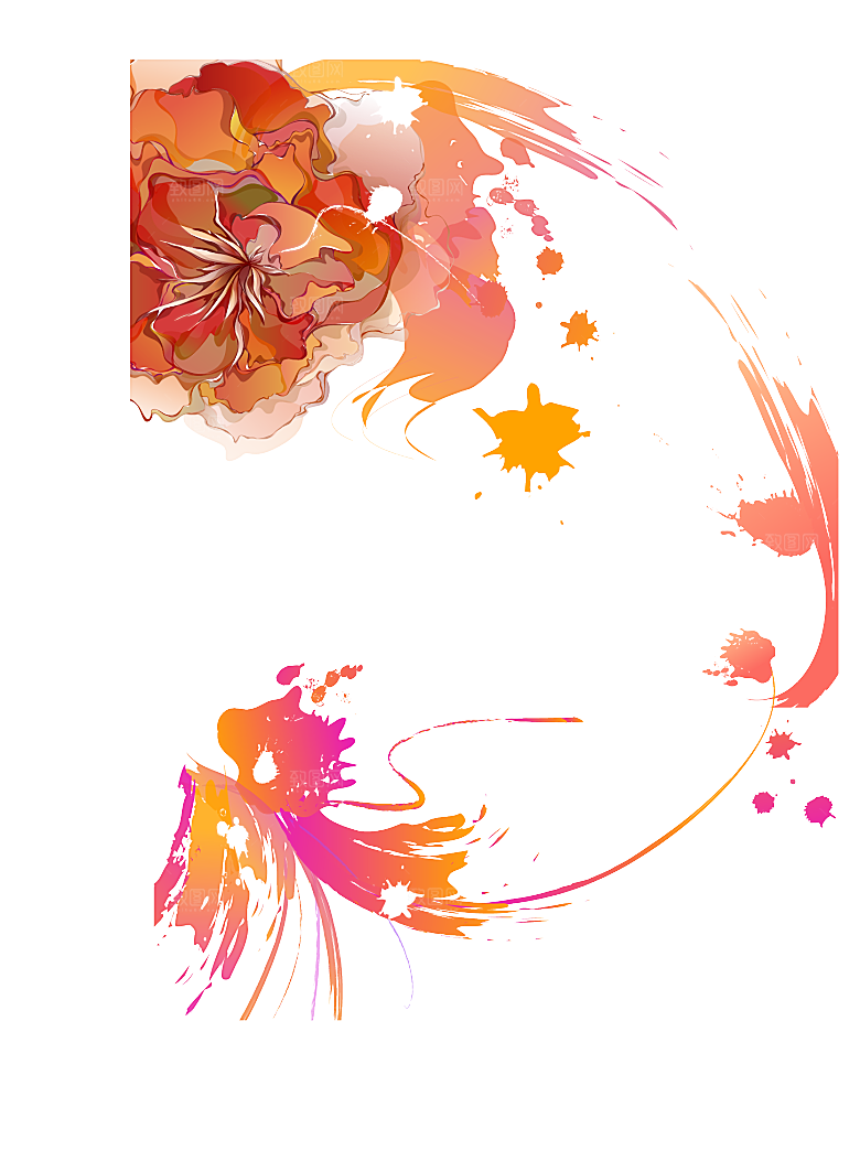 免抠植物古风花草插画元素