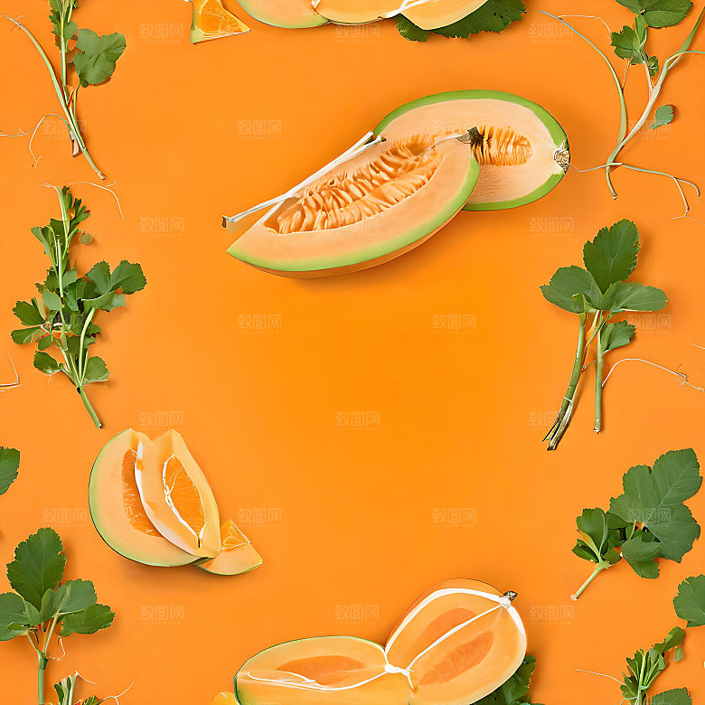 水果哈密瓜高清图片素材