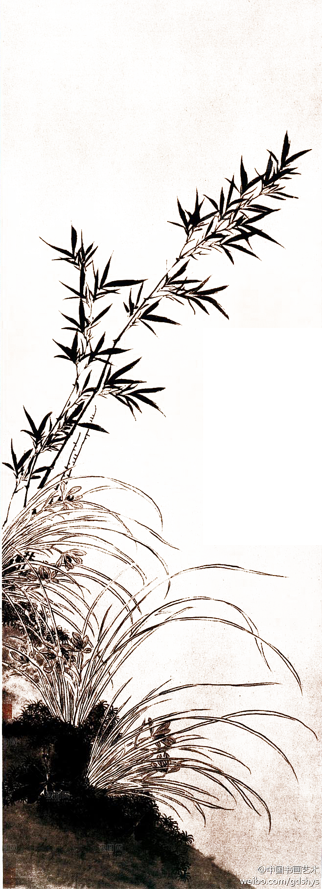 免抠植物古风竹子插画元素