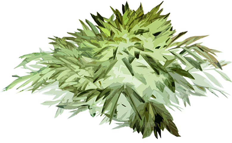 免抠植物古风树木插画元素