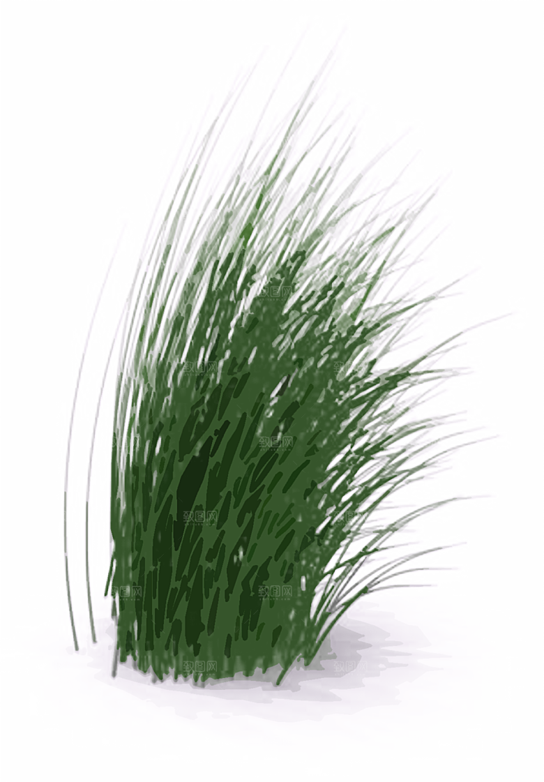 免抠植物古风树木插画元素