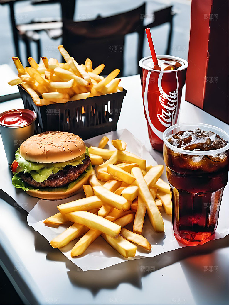 美食汉堡高清图片素材