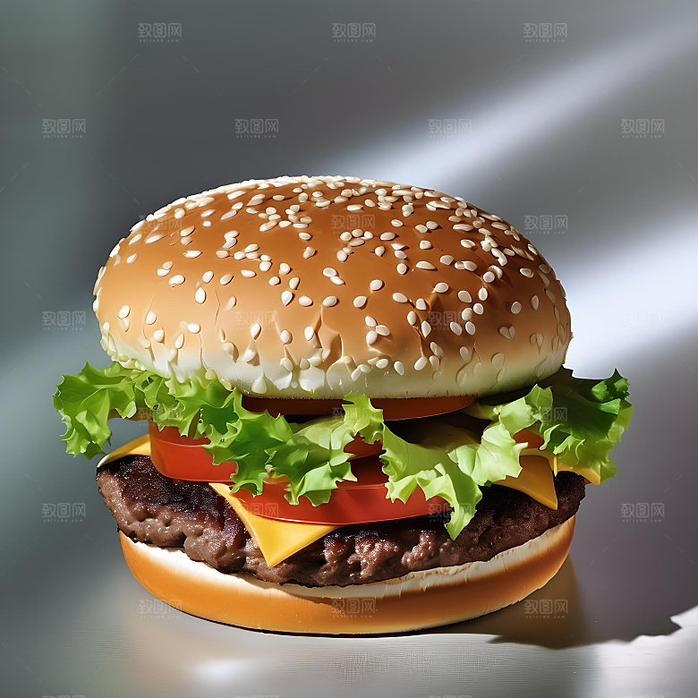 美食汉堡高清图片