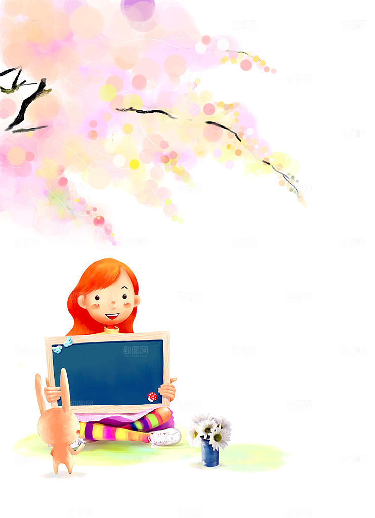 惬意情景卡通精美插画素材