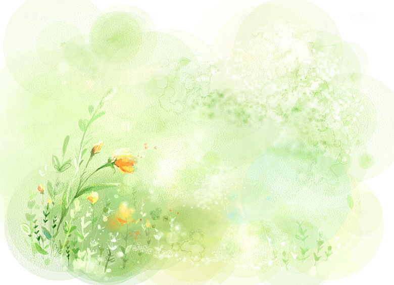 惬意情景卡通精美插画素材