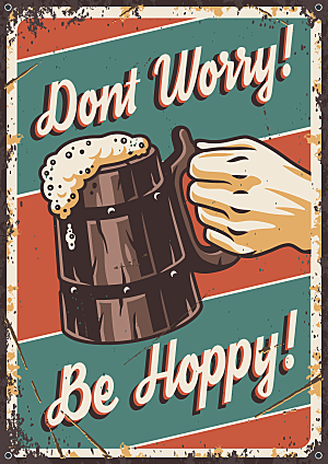 啤酒复古宣传海报设计