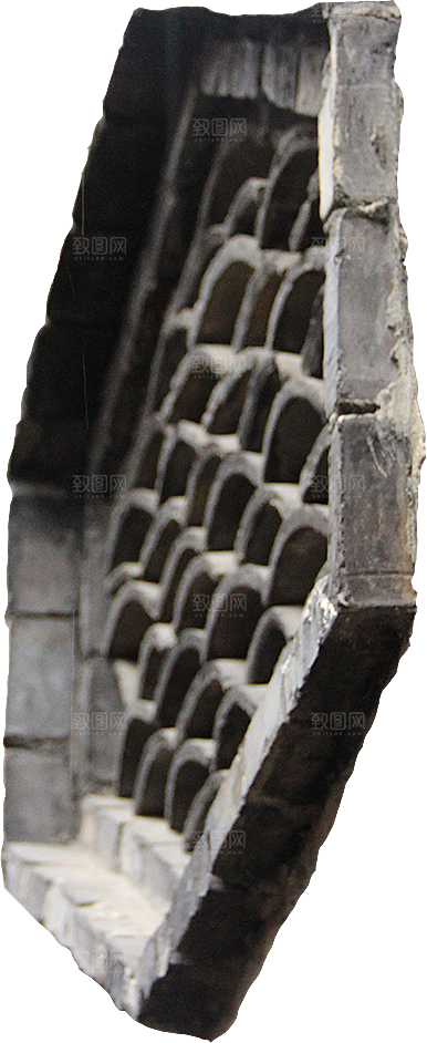 免抠古风水墨建筑插画PNG元素