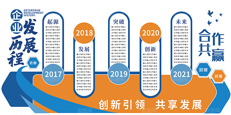 企业形象文化墙简约大气模板