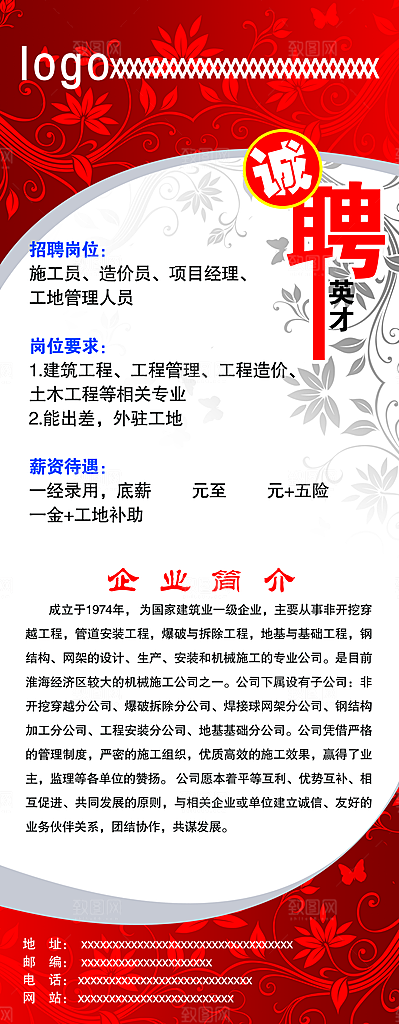 招聘招贤纳士海报模板