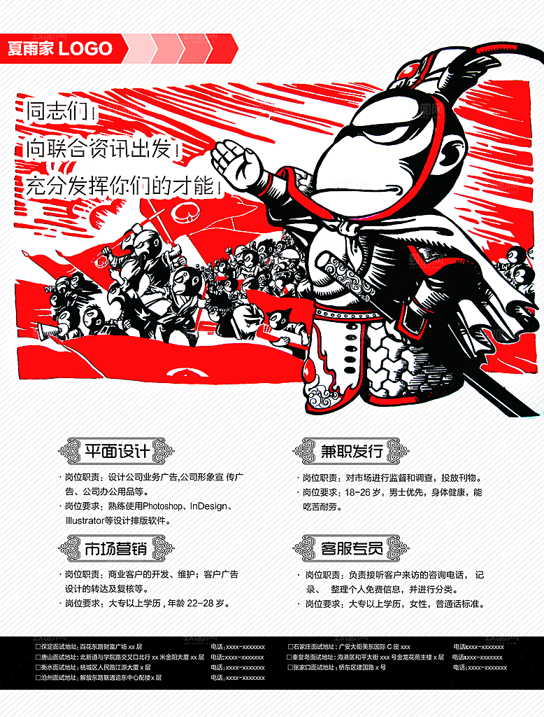 招聘招贤纳士海报模板