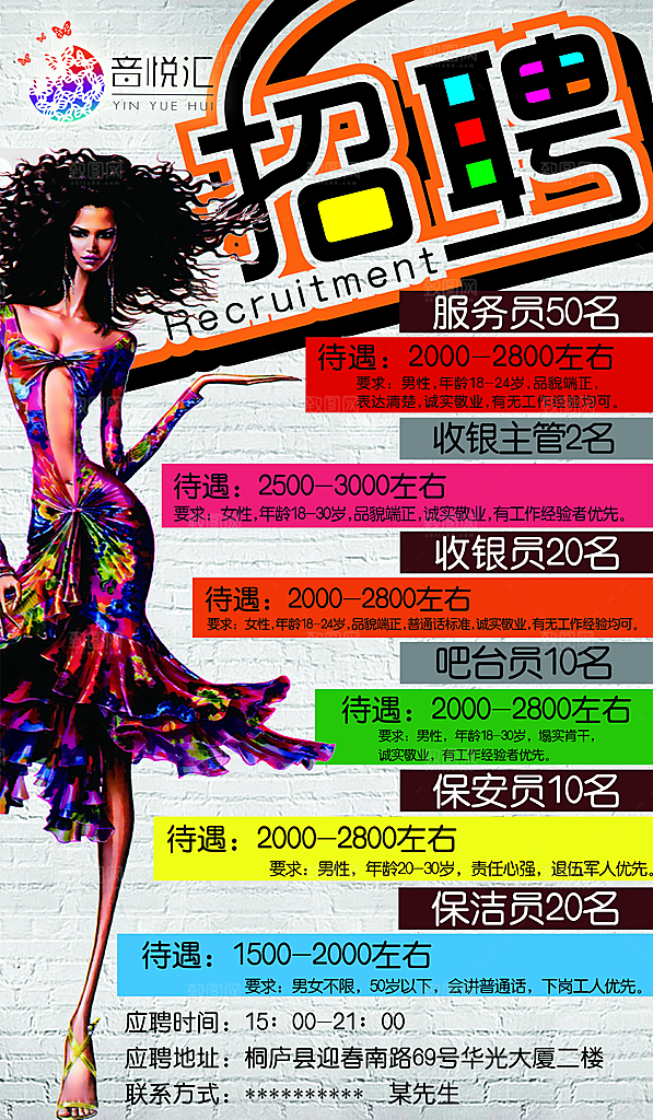 招聘招贤纳士海报模板