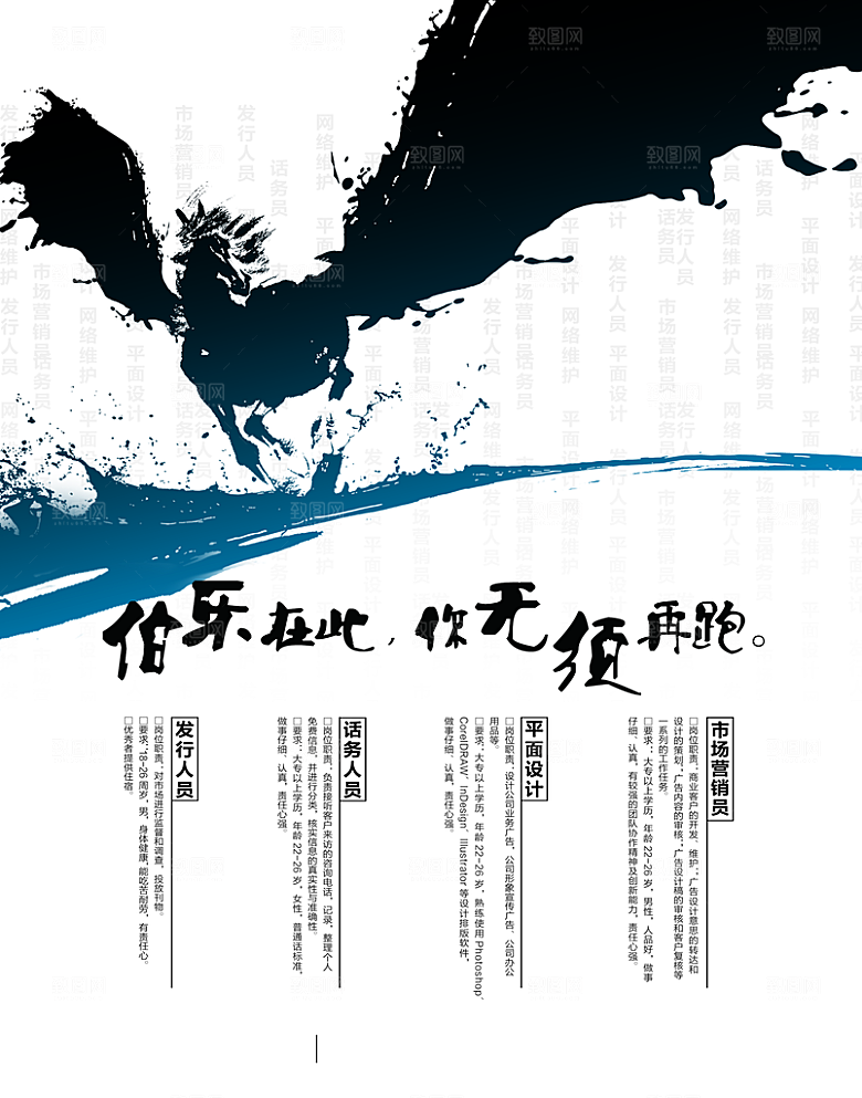 招聘招贤纳士海报模板
