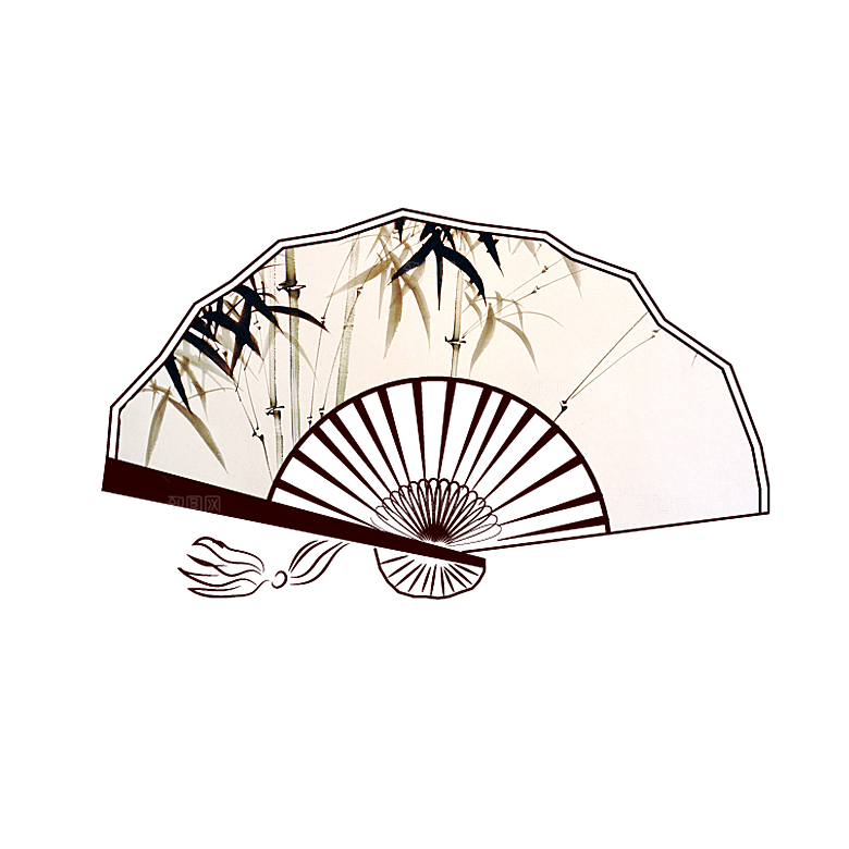 古风扇子装饰素材设计元素