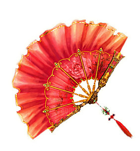 古风扇子装饰素材元素