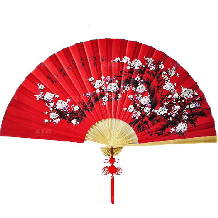 古风扇子装饰素材